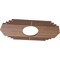 Ekena Millwork Chrysler Wood Fretwork Pierced Ceiling Medallion, Walnut, 16"W x 8"H x 4 1/4"ID x 1/4"T CMWP16X08X0250CSWA - alternate 2